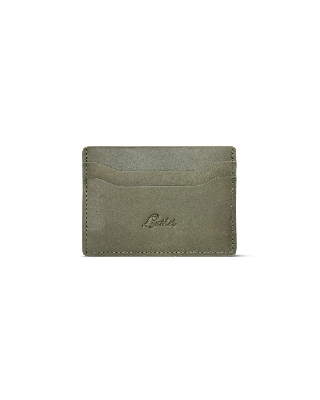 Leather Card Holder (Olive)