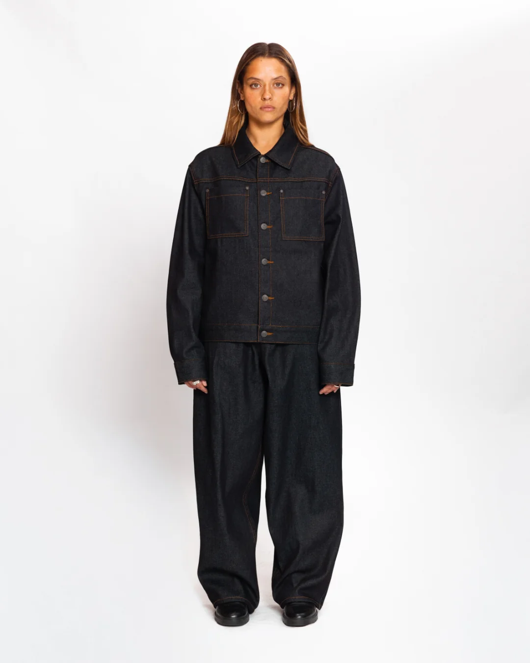 Raw Denim Jacket (Blue Black) - Image 13