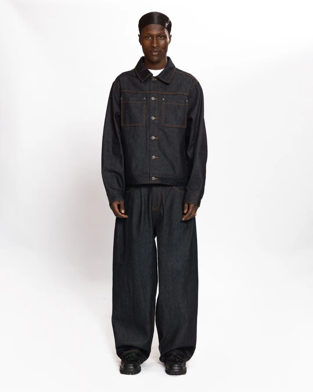 Raw Denim Jacket (Blue Black) - Image 2