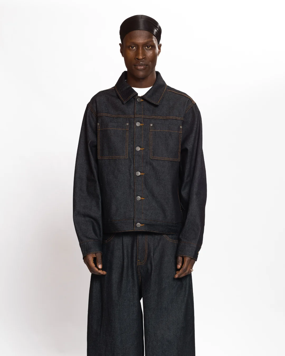 Raw Denim Jacket (Blue Black) - Image 4