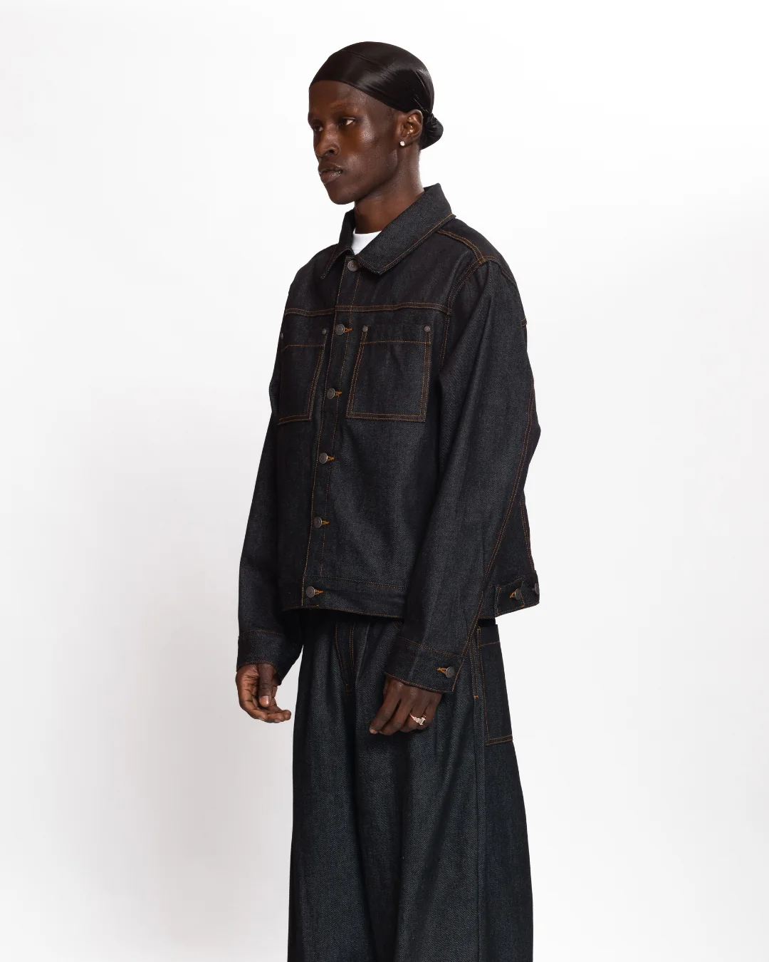 Raw Denim Jacket (Blue Black) - Image 9