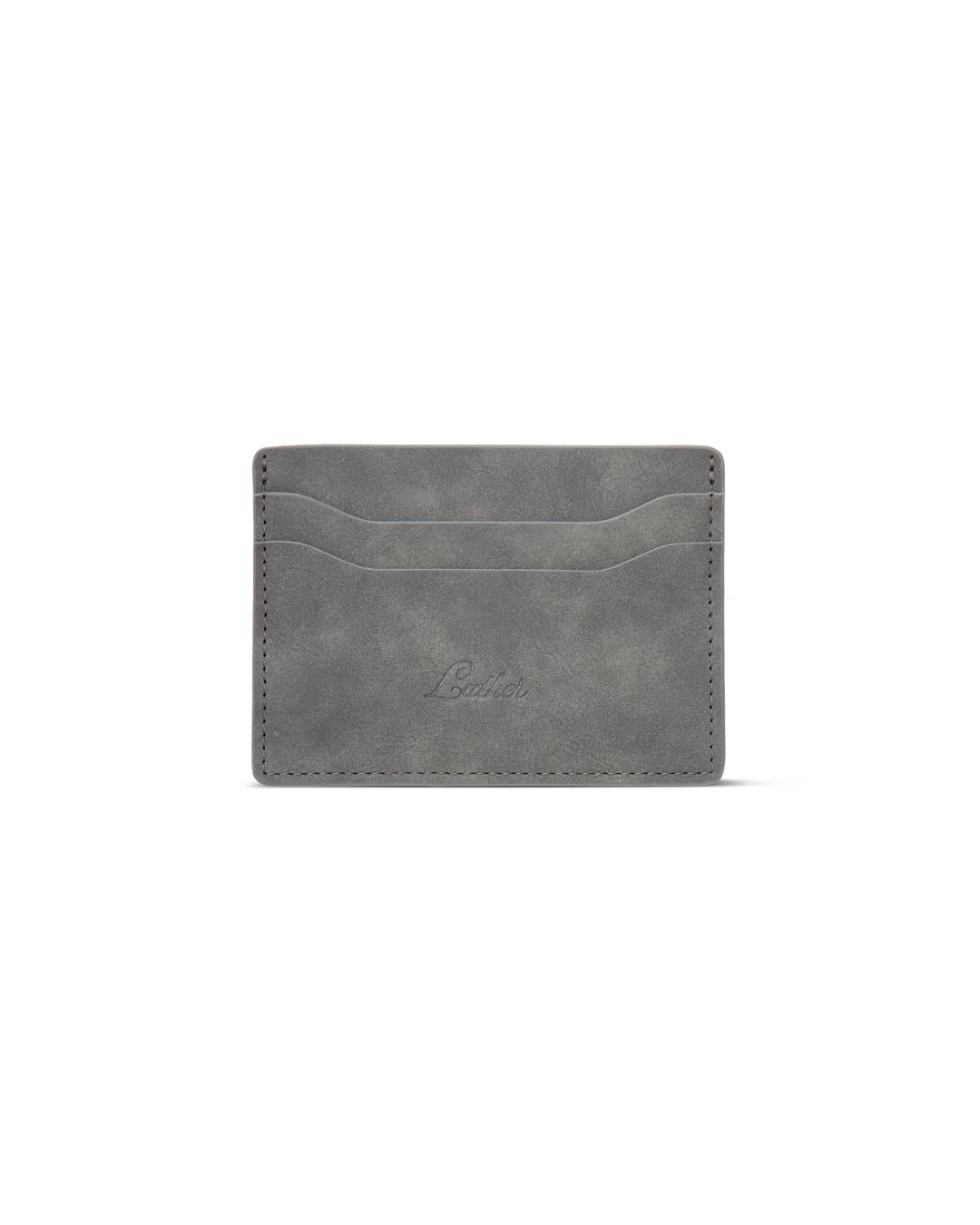 Suede Card Holder (Grey)