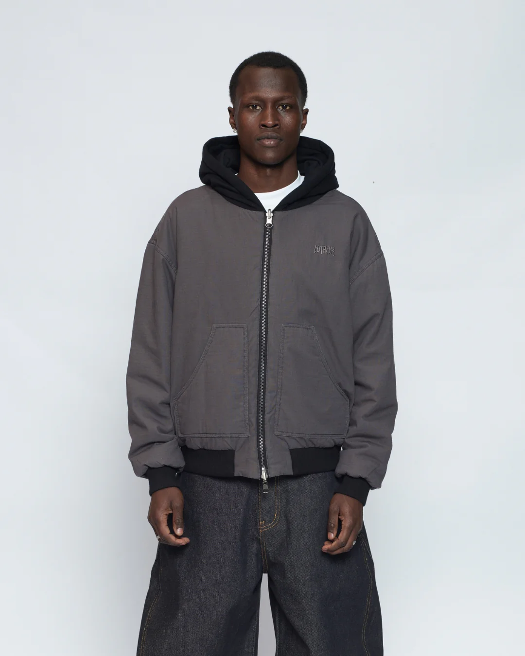Workwear Zip Jacket (Charcoal) - Image 2