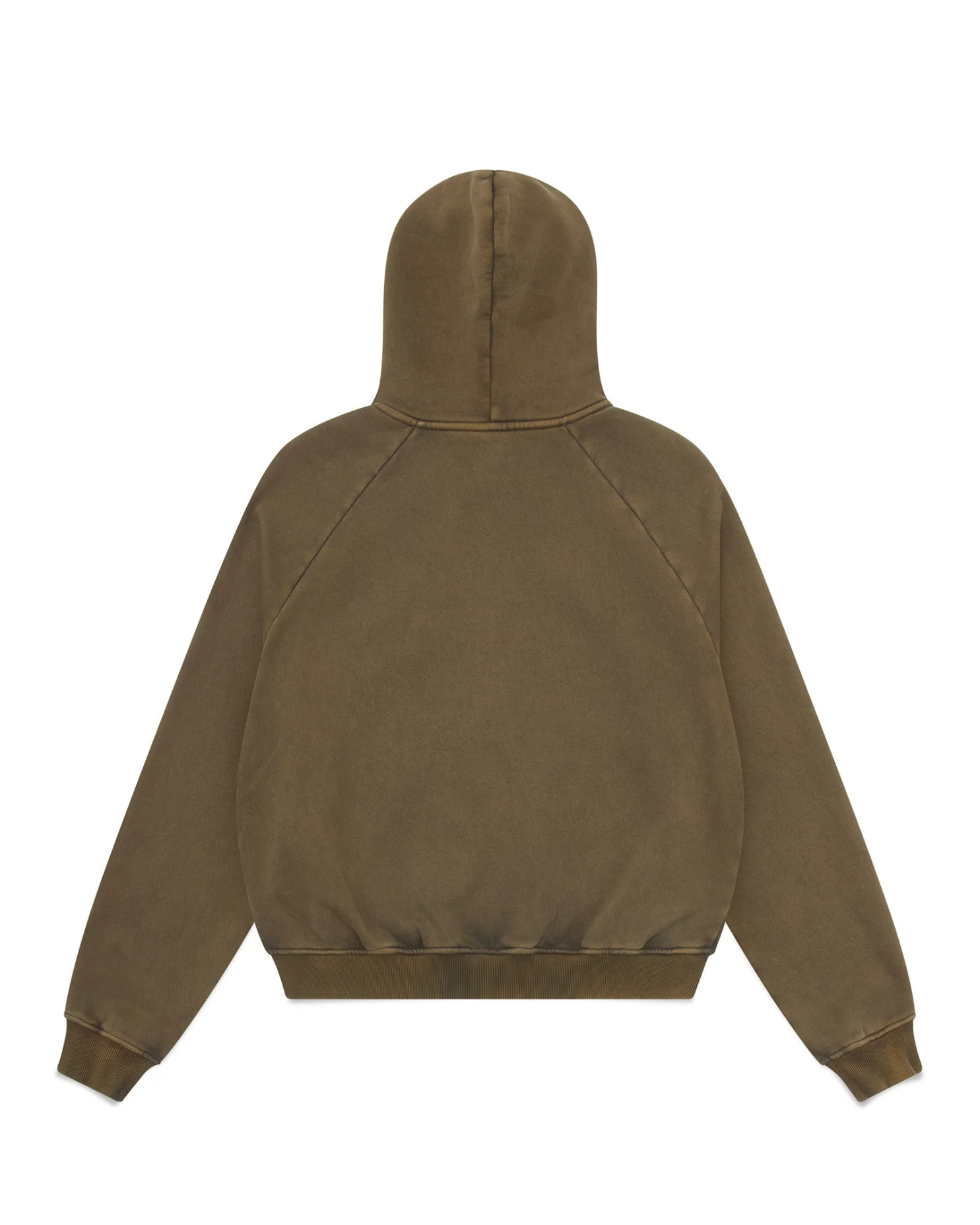 Zip Up Hoodie (Washed Olive) - Image 3